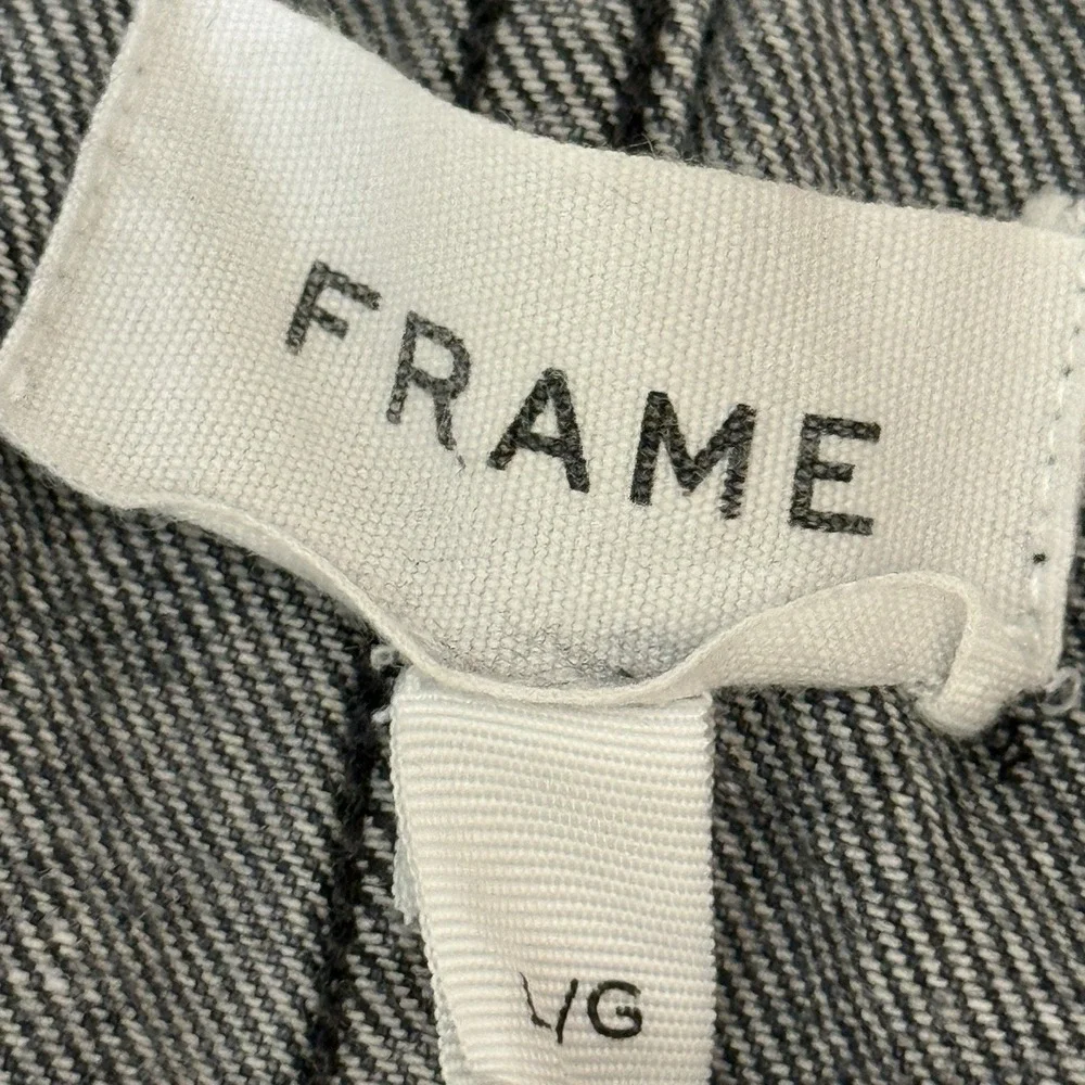 Frame Denim Classic Straight Leg Overalls‎ Size Large Faded Blackwater Wash EUC
